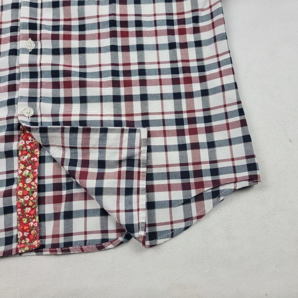 Galaxy By Harvic plaid pop of floral button-down shirt - Picture 3 of 5